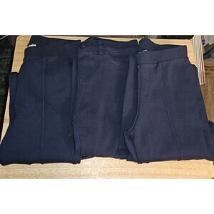 3 Pack Girls Size 10 Navy Pintuck Ponte Flare Jeggings